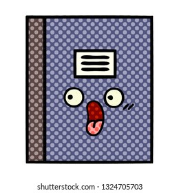 Comic-Cartoon eines Notebooks