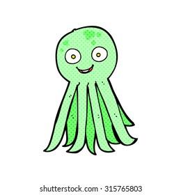 comic book style cartoon octopus