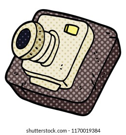 comic book style cartoon old camera