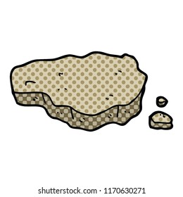 comic book style cartoon old rock