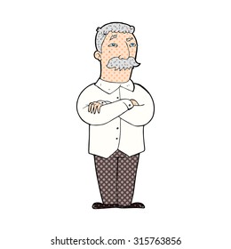 Comicbuch-Stil Cartoon alter Mann