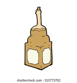 comic book style cartoon old whisky bottle