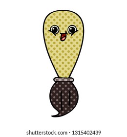 comic book style cartoon of a paint brush