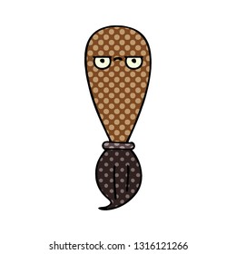 comic book style cartoon of a paint brush