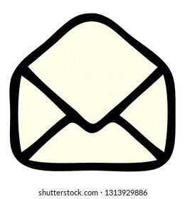 comic book style cartoon of a paper envelope