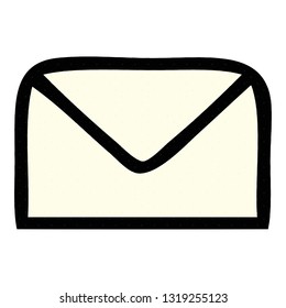 comic book style cartoon of a paper envelope
