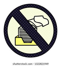 Comicbuch-Cartoon eines Verbotszeichens