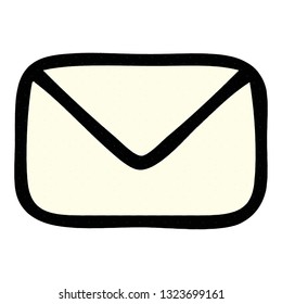 comic book style cartoon of a paper envelope