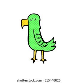 loro de dibujos animados estilo libro de historietas