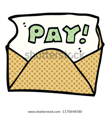 comic book style cartoon pay packet stock vector royalty free