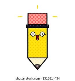 comic book style cartoon of a pencil