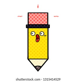 comic book style cartoon of a pencil