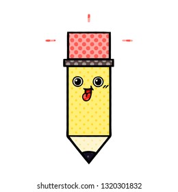 comic book style cartoon of a pencil
