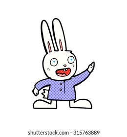 conejo de dibujos animados estilo libro de historietas
