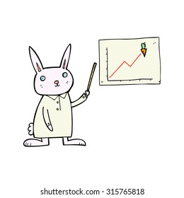 conejo de dibujos animados estilo libro de historietas