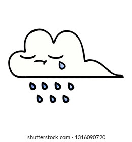 comic book style cartoon of a rain cloud