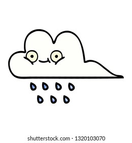 comic book style cartoon of a rain cloud