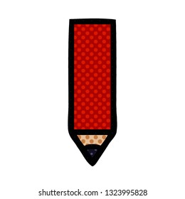 desenho animado estilo história em quadrinhos de um lápis vermelho