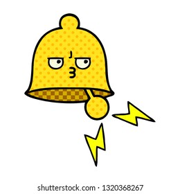 comic book style cartoon of a ringing bell