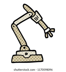 Cartoon-Roboterhand im Comicbuch
