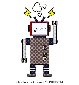 Comicbuch-Cartoon eines Roboters