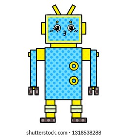 Comicbuch-Cartoon eines Roboters