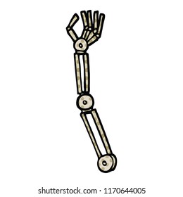 Comicbuch-Stil Cartoon Roboter Arm