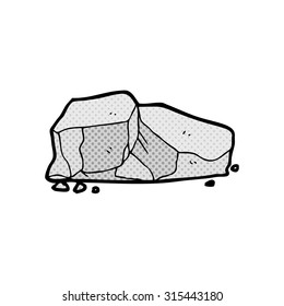 piedras de dibujos animados estilo libro de historietas