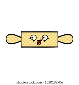 comic book style cartoon of a rolling pin