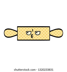 comic book style cartoon of a rolling pin