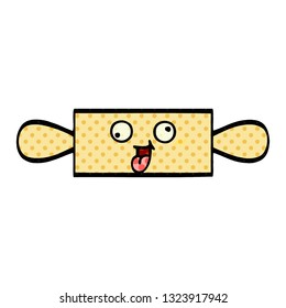 comic book style cartoon of a rolling pin