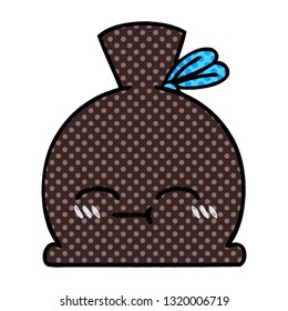 comic book style cartoon of a sack