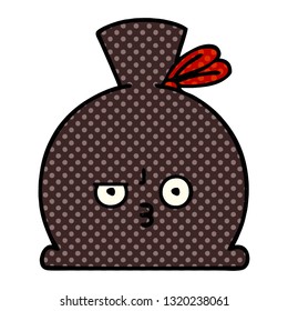 comic book style cartoon of a sack