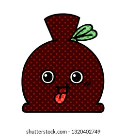 comic book style cartoon of a sack