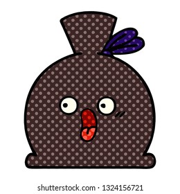 comic book style cartoon of a sack