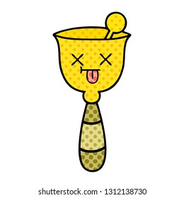 comic book style cartoon of a school bell