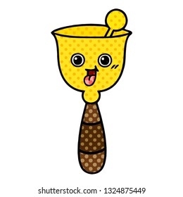 comic book style cartoon of a school bell