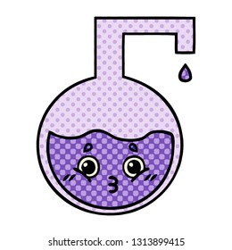 Comicbuch-Cartoon eines Wissenschaftsexperiments 