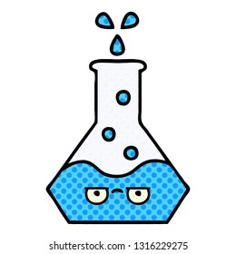 caricatura del estilo de un libro de historietas de un fabricante de ciencia