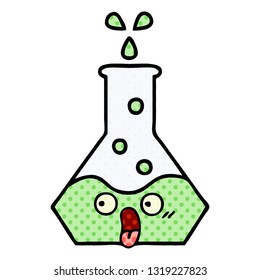 caricatura del estilo de un libro de historietas de un fabricante de ciencia