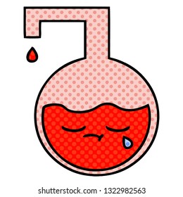 comic book style cartoon of a science experiment 