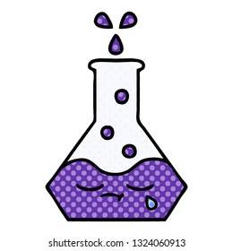 caricatura del estilo de un libro de historietas de un fabricante de ciencia