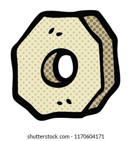 comic book style cartoon screw nut