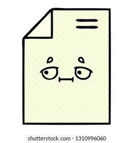 caricatura del estilo de un libro de historietas de una hoja de papel 