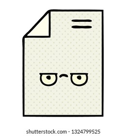 caricatura del estilo de un libro de historietas de una hoja de papel 