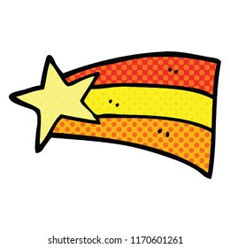 comic book style cartoon shooting star