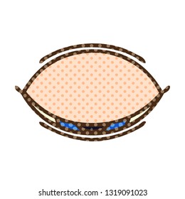 comic book style cartoon of a sleeping eye