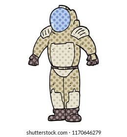 comic book style cartoon space man