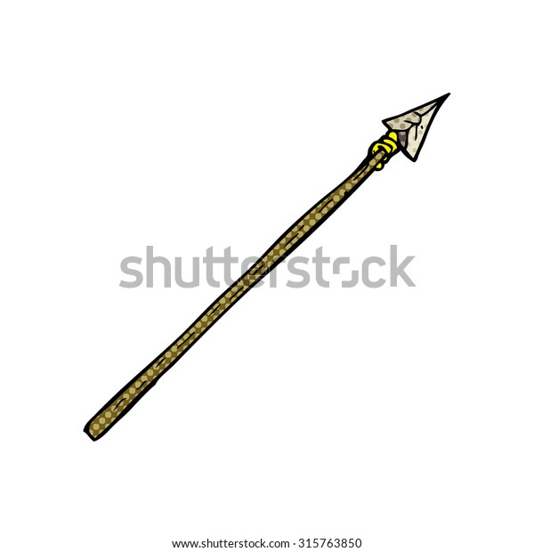 Comic Book Style Cartoon Spear Stock Vector Royalty Free 315763850