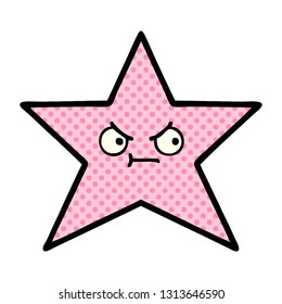 comic book style cartoon of a star fish